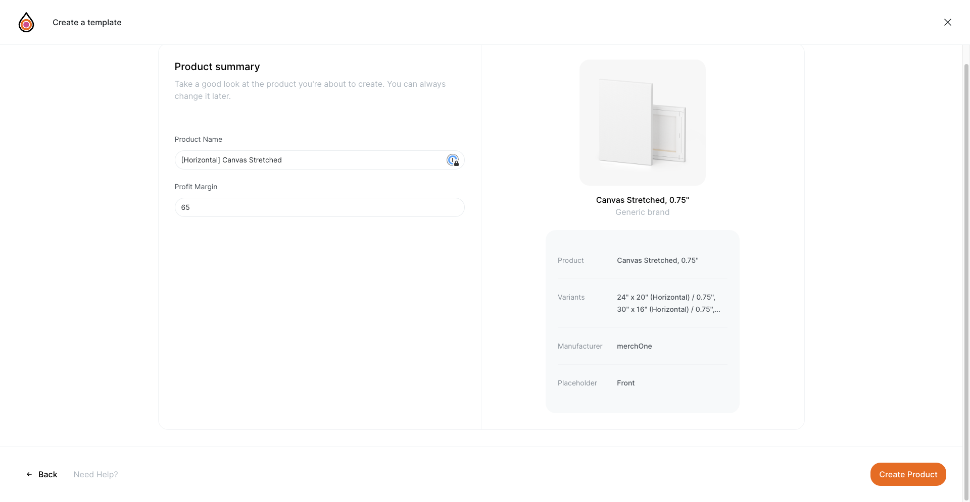 PrintJourney Create Template Overview