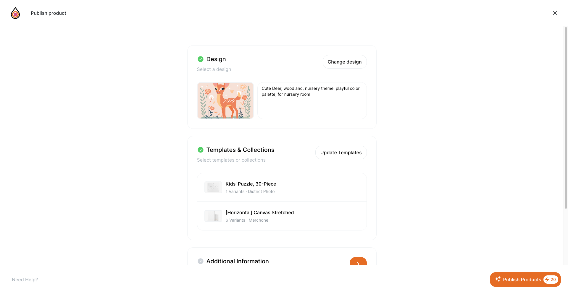 PrintJourney Create Products